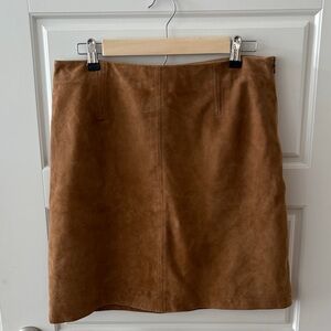 Boden Genuine Suede Brown Mini Skirt 8